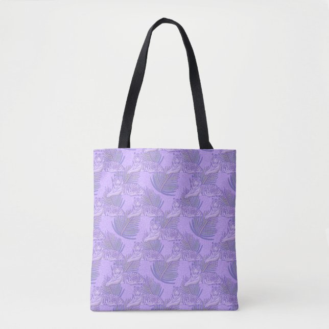 Purple Tiger Pattern  Tote Bag (Front)