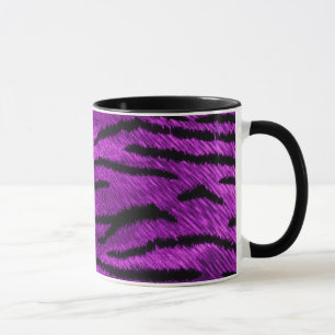 purple tiger print mug