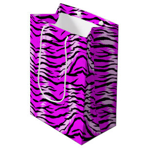Purple Tiger Skin Pattern Design Medium Gift Bag