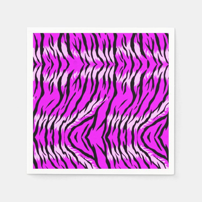 Purple Tiger Skin Pattern Design  Napkin (Front)