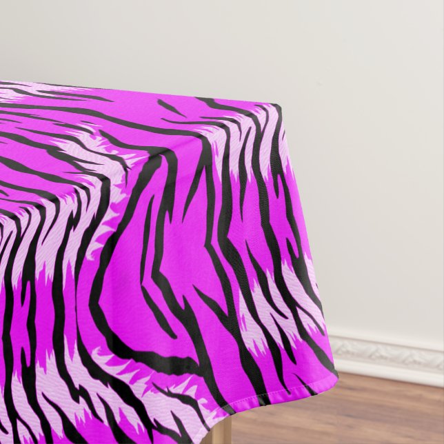 Purple Tiger Skin Pattern Design  Tablecloth (In Situ)