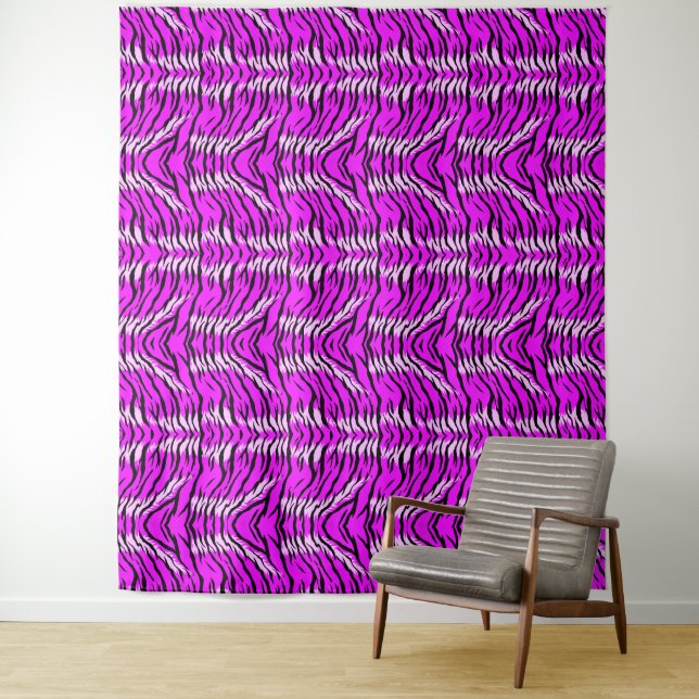 Purple Tiger Skin Pattern Design  Tapestry (In Situ)