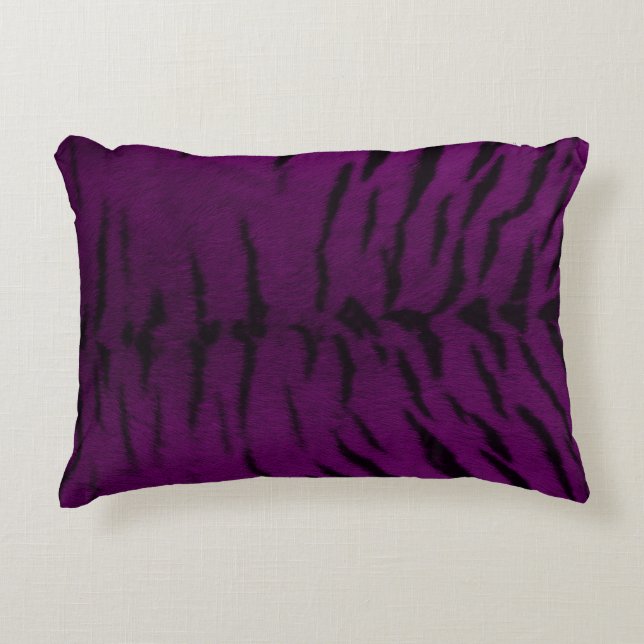 Purple Tiger Skin Print Decorative Cushion (Front)