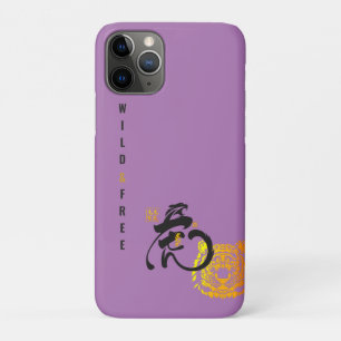 Purple Tiger Wild & Free Chinoiserie Chic iPhone 11 Pro Case