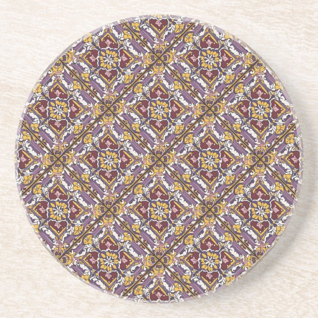 Purple Tile  Coaster (Front)