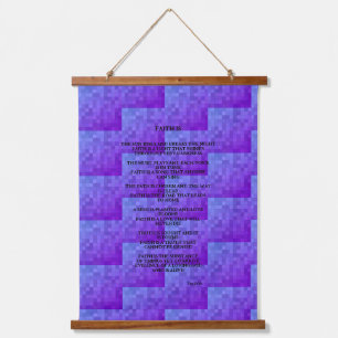 Purple Tile Pattern 'Faith Is' Poem Hanging Tapestry