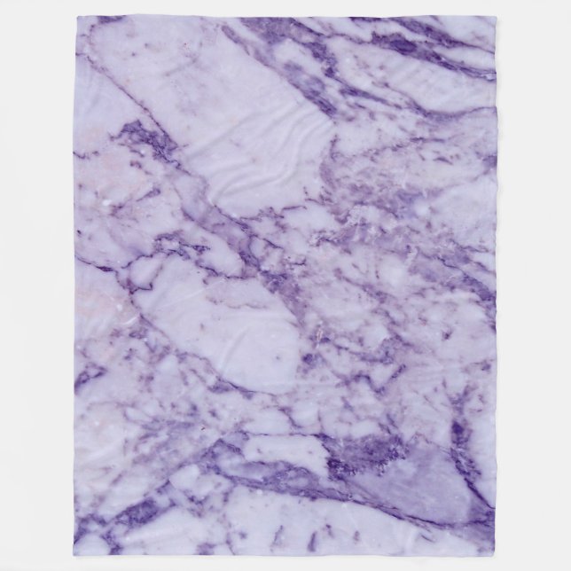 Purple Tint Marble Stone Pattern Fleece Blanket (Front)