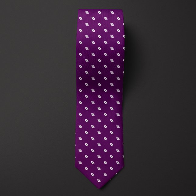Purple Tiny Footballs Tie (Creator Uploaded)