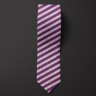 Purple Tire Tread Striped Tie