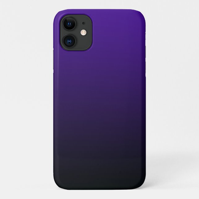 Purple to Black Gradient iPhone Case (Back)