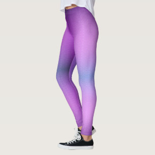 Purple to blue gradient leggings with a subtle