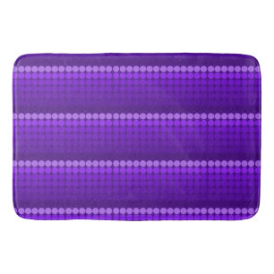 purple to lilac Mid century mod dots circles Bath Mat