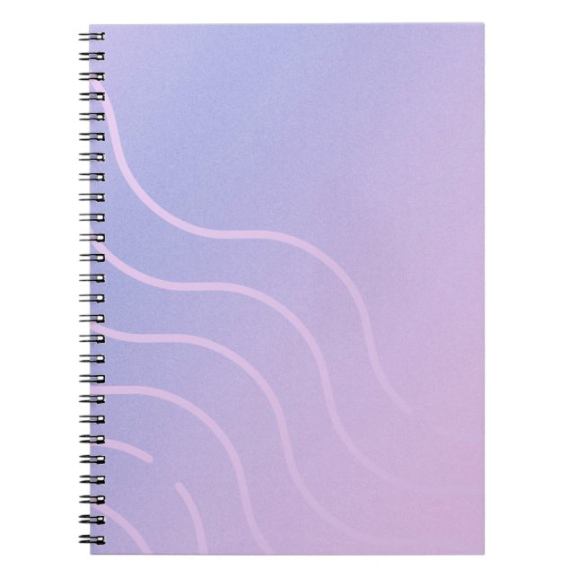 Purple to Pink Swirl Ombre Notebook (Front)