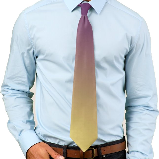 Purple to Yellow Gold Gradient Ombré Tie (Creator Uploaded)