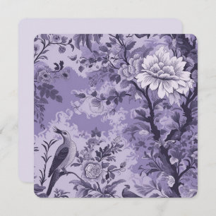 Purple Toile de Fleur Card