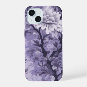 Purple Toile de Fleur iPhone 15 Case