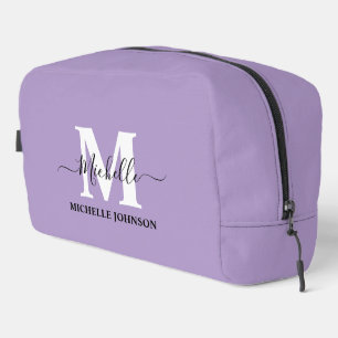 Purple Toiletry Bag with Monogram