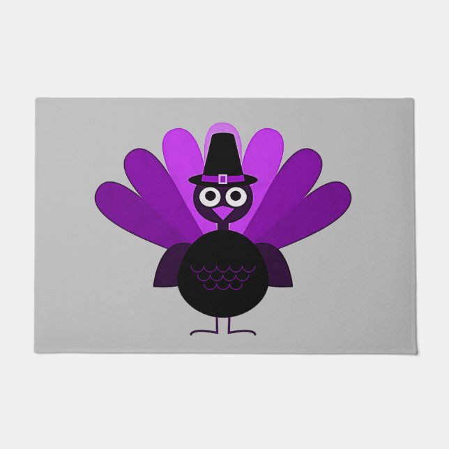 Purple Tom Turkey Doormat (Front)