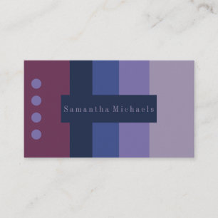 Purple Toned Colour Block Business Cards