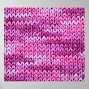 Purple Tones Knitted Fabric Texture Poster
