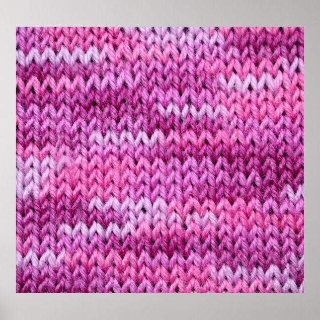 Purple Tones Knitted Fabric Texture Poster (Front)
