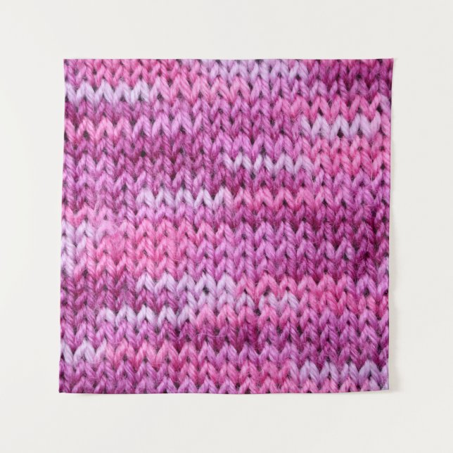 Purple Tones Knitted Fabric Texture Tapestry (Front)