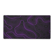 Purple Topographic Desk Mat