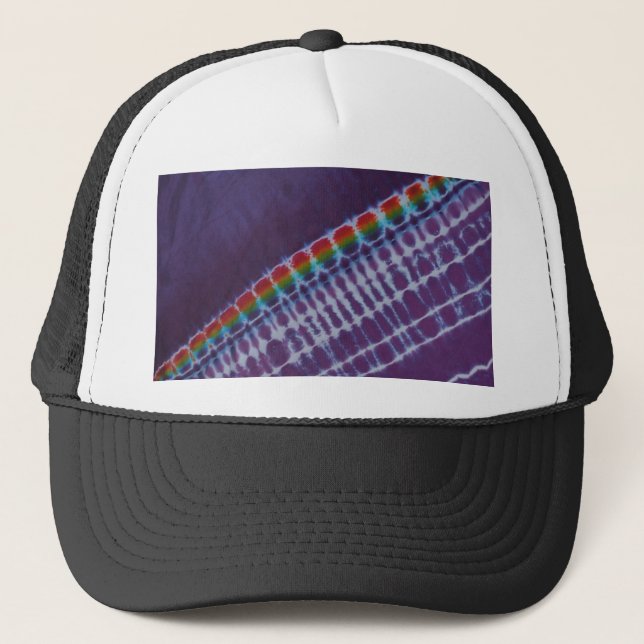 Purple Tracks Tie Dye Trucker Hat (Front)