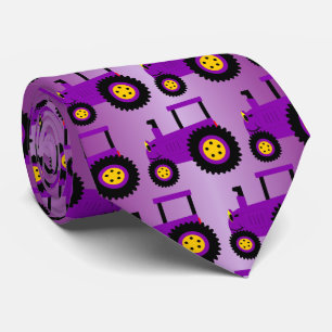 Purple Tractor Design Tie
