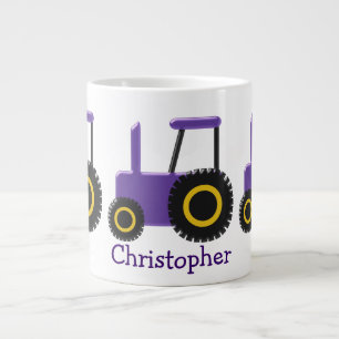 Purple Tractor Large Coffee Mug