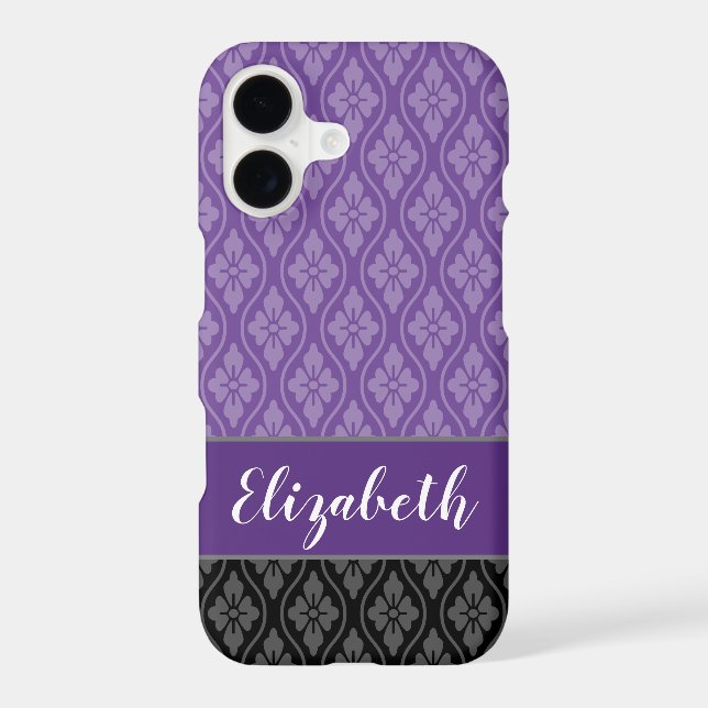 Purple Traditional Japanese Tatewaku Pattern (Back)