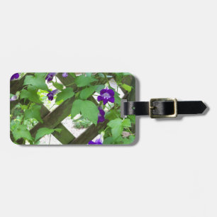 purple trailing snap dragons luggage tag