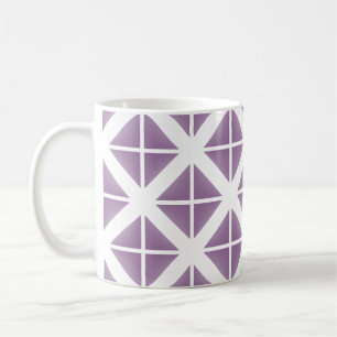 Purple Trendy Triangle Pattern Coffee Mug