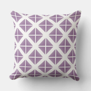 Purple Trendy Triangle Pattern Cushion