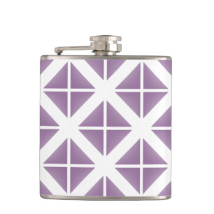 Purple Trendy Triangle Pattern Hip Flask