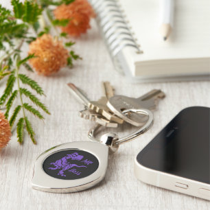 Purple Trex the Boss Dino Key Ring