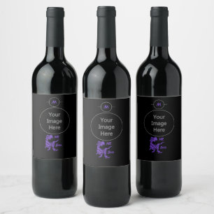 Purple Trex the Boss Dino Wine Label