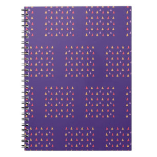 Purple Triangle Geometric Pattern Notebook