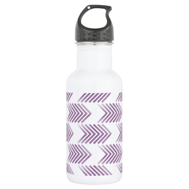 Purple Tribal Arrow Pattern 532 Ml Water Bottle (Front)