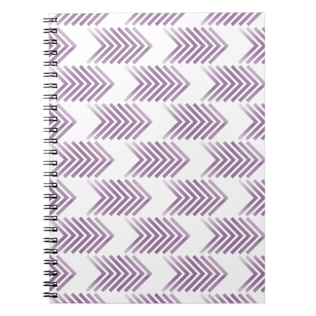 Purple Tribal Arrow Pattern Notebook (Front)
