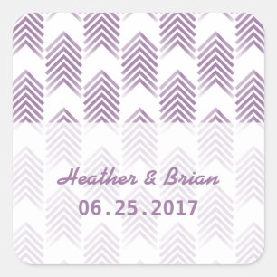 Purple Tribal Arrows Wedding Stickers