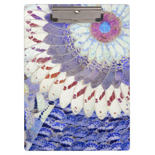 Purple Tribal Butterfly Wings Art Deco Pattern Clipboard
