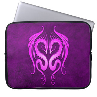 Purple Tribal Dragons Laptop Sleeve