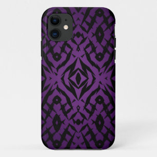 Purple tribal shapes pattern iPhone 11 case