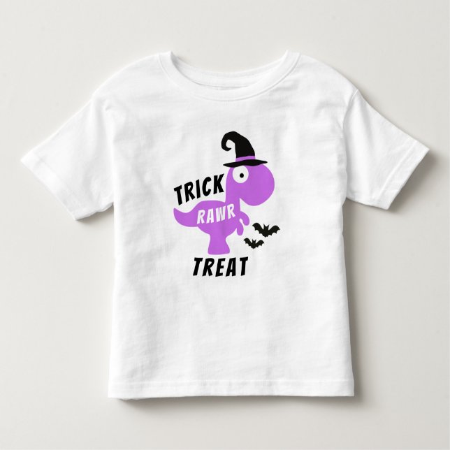 Purple Trick Rawr Treat T-Shirt (Front)