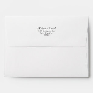 Purple Triple Spiral Interior w/ Back Flap Address Envelope