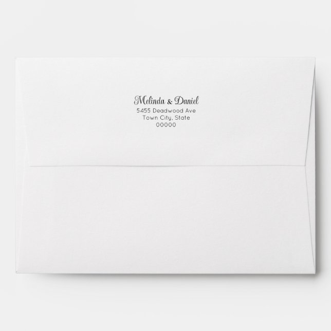 Purple Triple Spiral Interior w/ Back Flap Address Envelope (Back (Top Flap))
