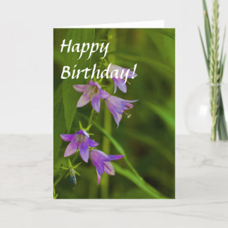 Purple Trumpets wildflowers Card