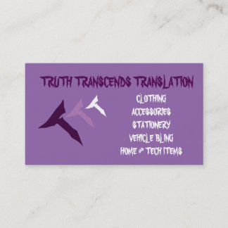 Purple  truth biz card
