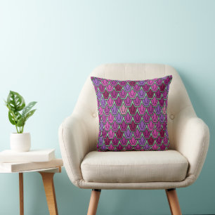 Purple Tulip Field Cushion